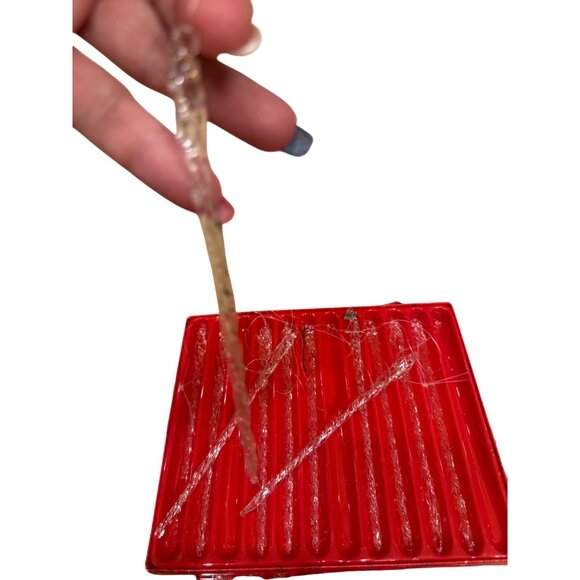 Clear Icicle Ornaments Set Of 40 In Boxes - Picture 3 of 5